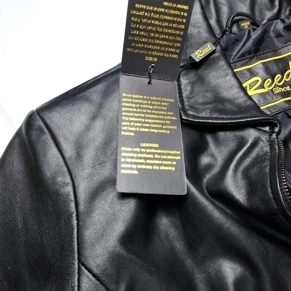 NWT Reed Genuine Leather Black Womens Jacket Small - Picture 16 of 16